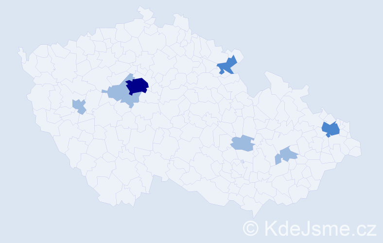 Jméno: 'Krasimir', počet výskytů 13 v celé ČR