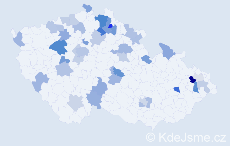 Jméno: 'Irenka', počet výskytů 62 v celé ČR