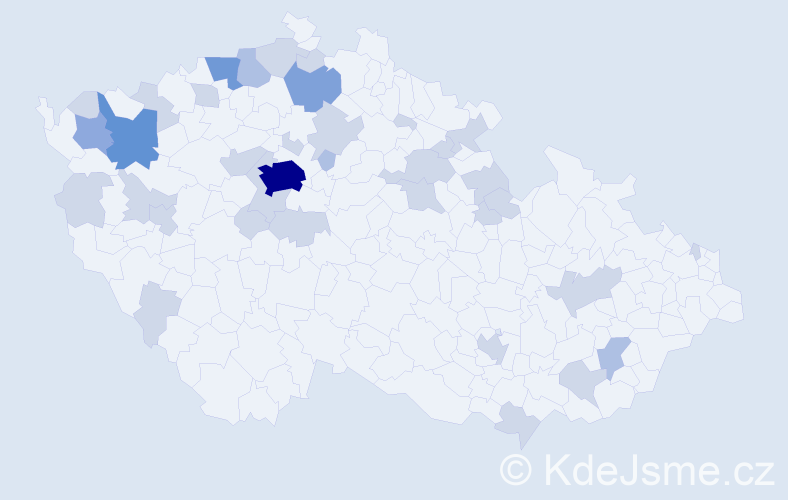 Jméno: 'Vjačeslav', počet výskytů 67 v celé ČR