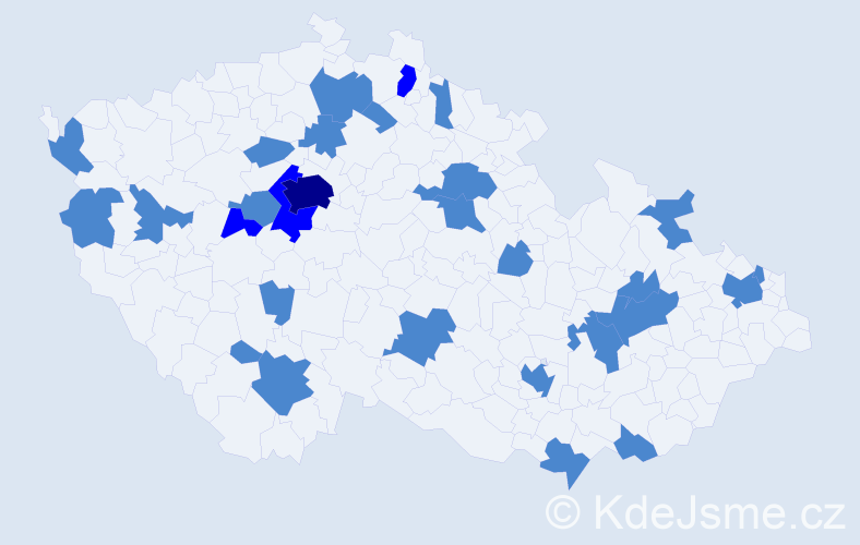 Jméno: 'Adam Josef', počet výskytů 34 v celé ČR