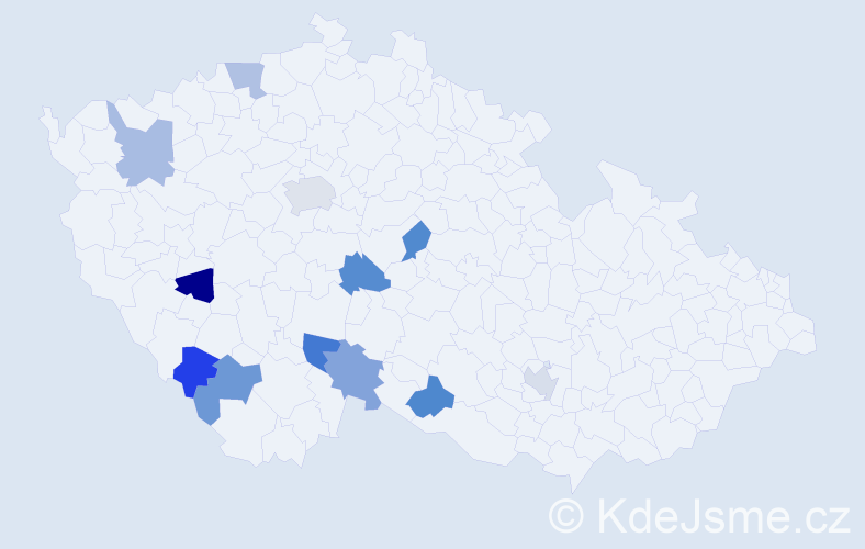 Jméno: 'Mathilda', počet výskytů 13 v celé ČR