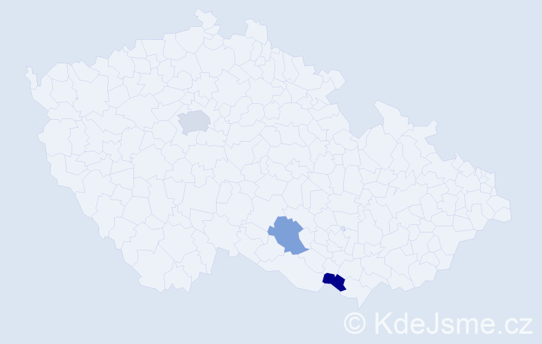 Jméno: 'Per', počet výskytů 4 v celé ČR