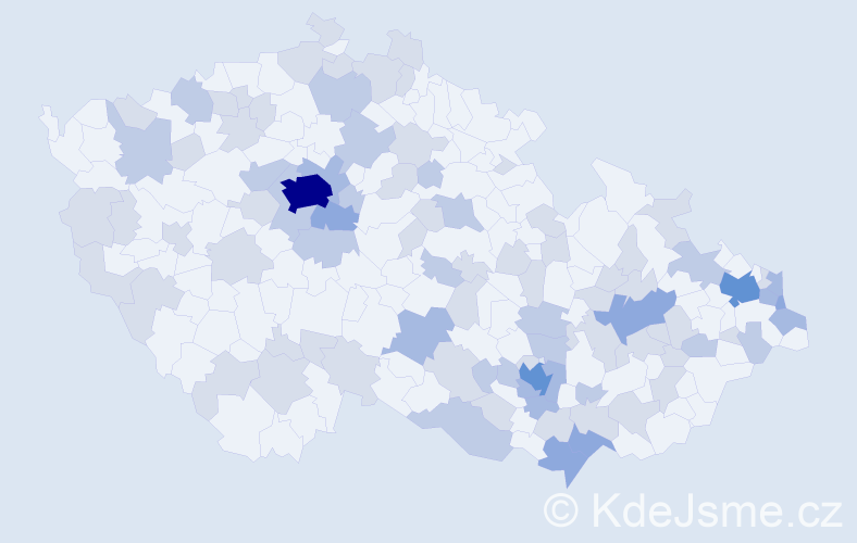 Jméno: 'Bibiana', počet výskytů 171 v celé ČR