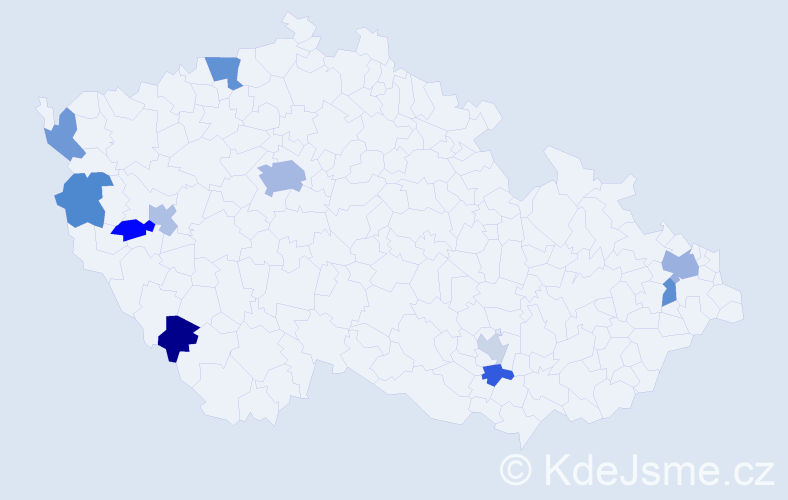 Jméno: 'Dinh Toan', počet výskytů 18 v celé ČR