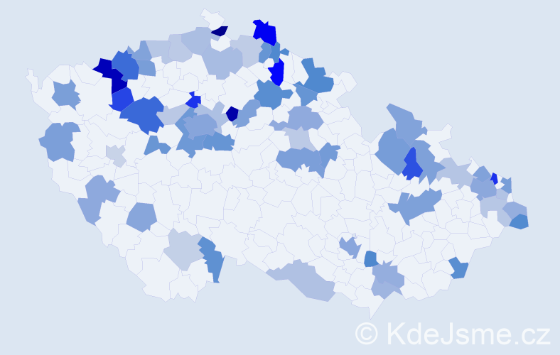 Jméno: 'Barnabáš', počet výskytů 109 v celé ČR