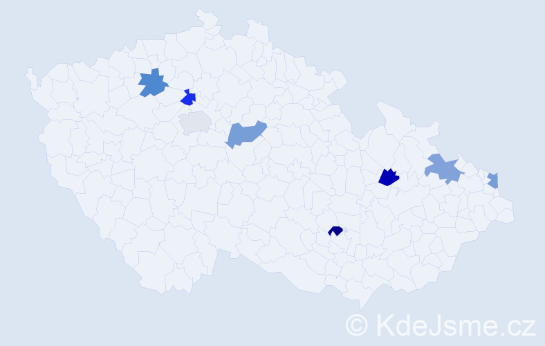 Jméno: 'Victoria Elizabeth', počet výskytů 8 v celé ČR