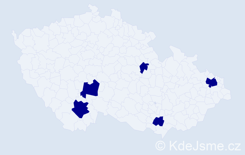 Jméno: 'Vasyl Vasylovyč', počet výskytů 5 v celé ČR