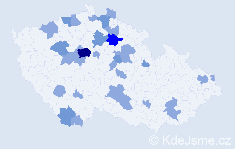 Jméno: 'Rozárka', počet výskytů 49 v celé ČR