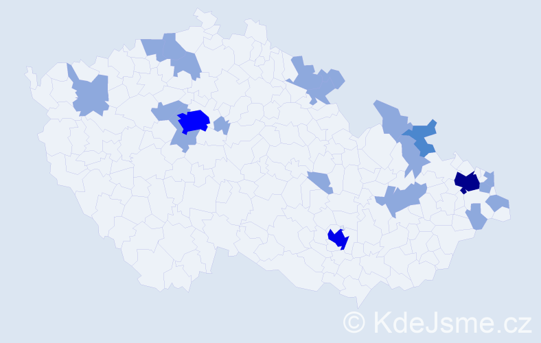 Jméno: 'Georgia', počet výskytů 36 v celé ČR