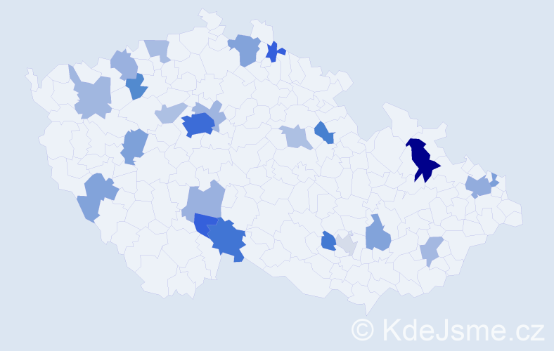 Jméno: 'Alen', počet výskytů 57 v celé ČR