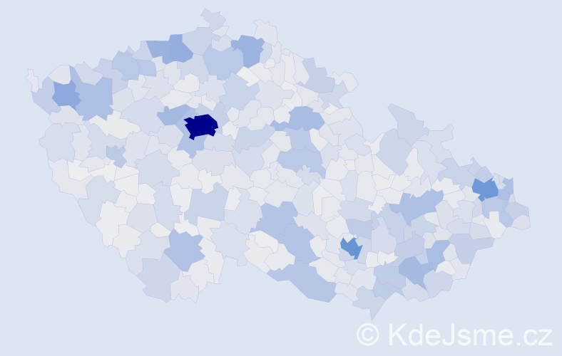 Jméno: 'Erika', počet výskytů 6576 v celé ČR