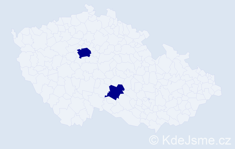 Jméno: 'Ousman', počet výskytů 2 v celé ČR