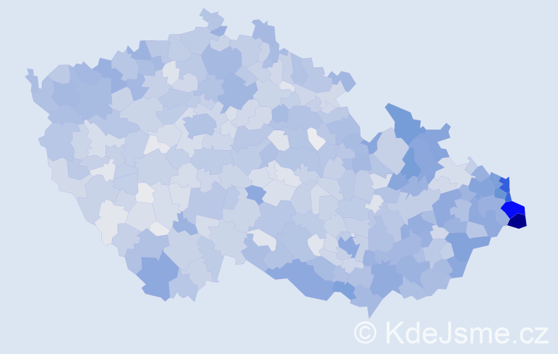 Jméno: 'Marian', počet výskytů 5727 v celé ČR