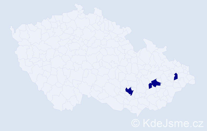 Jméno: 'Nándor', počet výskytů 3 v celé ČR