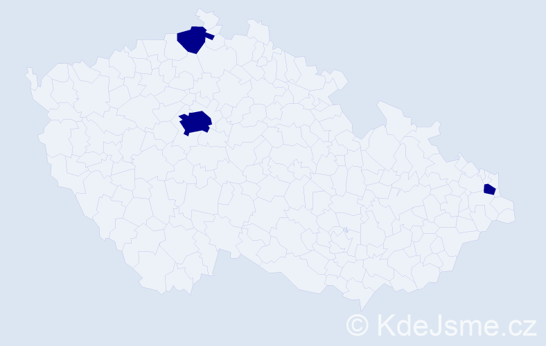 Jméno: 'Rozálie Ema', počet výskytů 3 v celé ČR