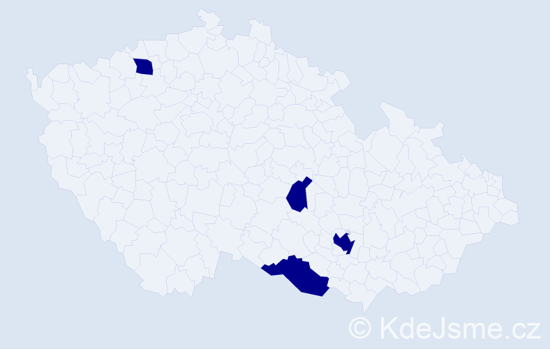 Jméno: 'Leontyna', počet výskytů 4 v celé ČR