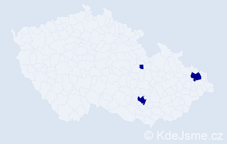Jméno: 'Maxwell', počet výskytů 3 v celé ČR