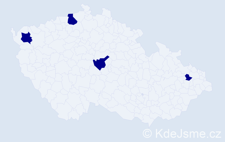 Jméno: 'Vierka', počet výskytů 4 v celé ČR