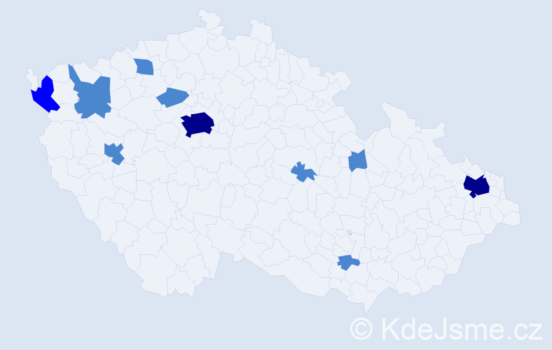Jméno: 'Ngoc Khanh', počet výskytů 15 v celé ČR
