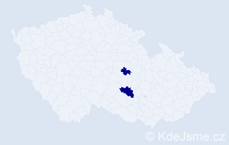 Jméno: 'Ester Rozálie', počet výskytů 2 v celé ČR