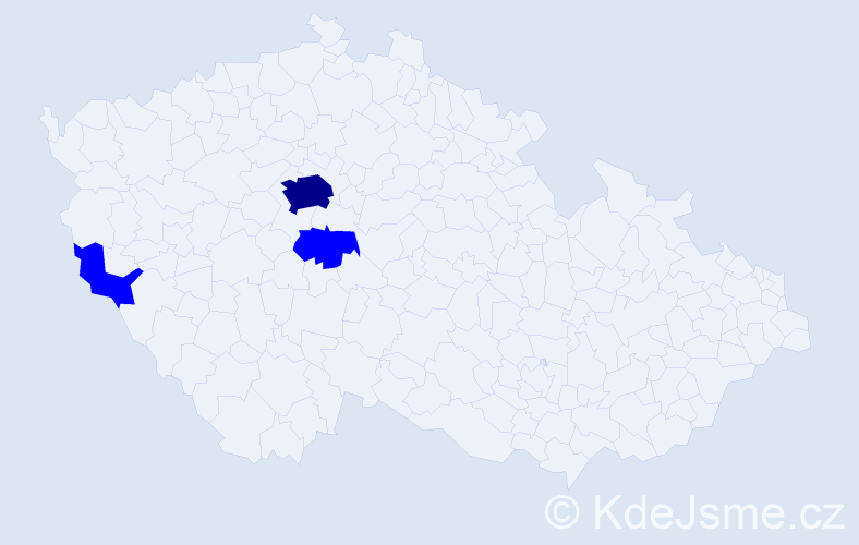 Jméno: 'Vesko', počet výskytů 4 v celé ČR