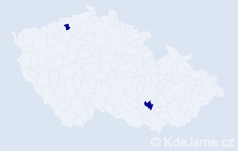 Jméno: 'Chiu', počet výskytů 2 v celé ČR