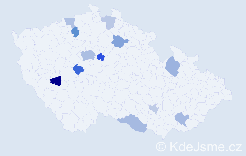 Jméno: 'Janna', počet výskytů 20 v celé ČR