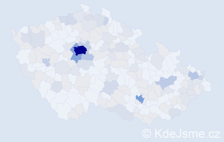 Jméno: 'Nikita', počet výskytů 299 v celé ČR