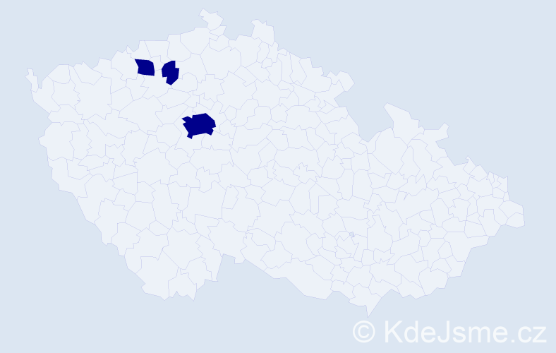 Jméno: 'Pena', počet výskytů 3 v celé ČR