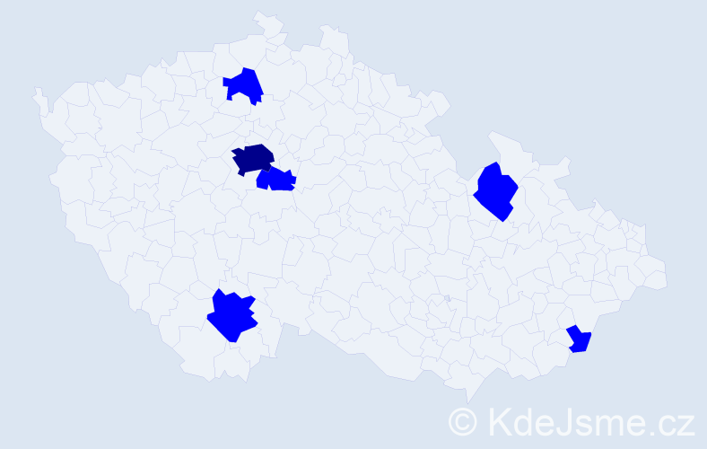 Jméno: 'Daniel Petr', počet výskytů 7 v celé ČR