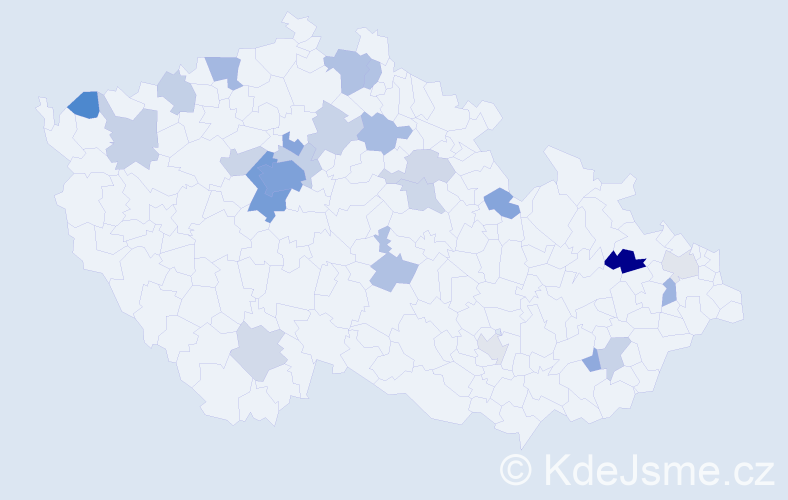 Jméno: 'Gordana', počet výskytů 55 v celé ČR