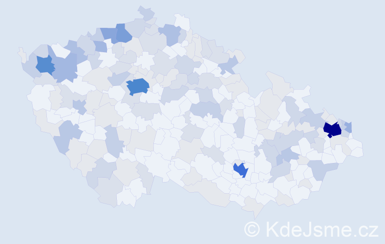 Jméno: 'Jenifer', počet výskytů 368 v celé ČR