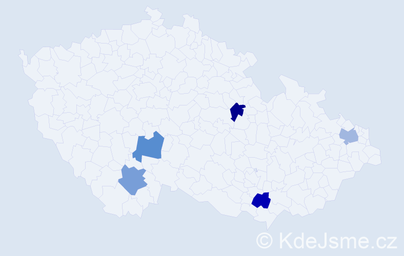 Jméno: 'Vasyl Vasylovyč', počet výskytů 5 v celé ČR