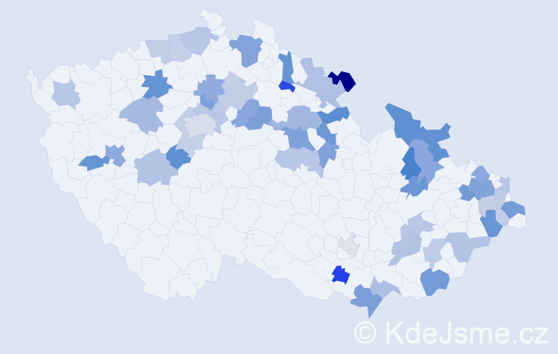 Jméno: 'Sidonia', počet výskytů 74 v celé ČR