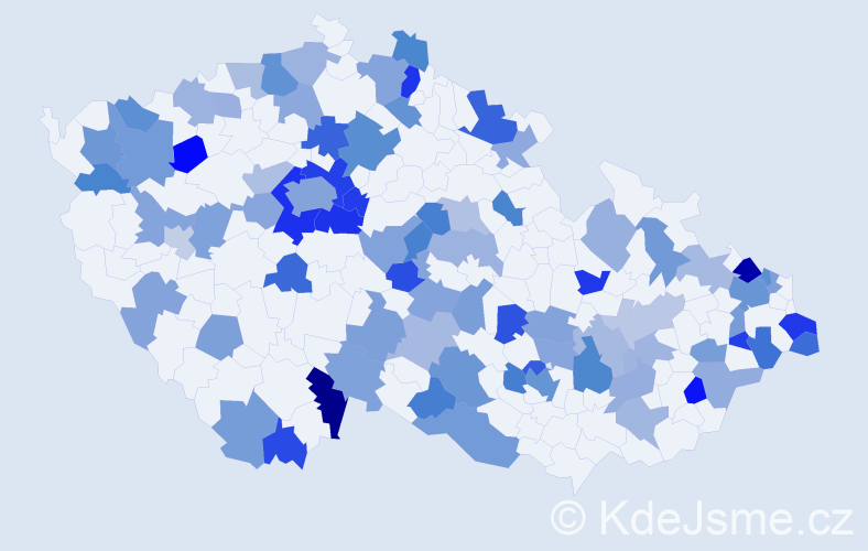 Jméno: 'Lída', počet výskytů 130 v celé ČR