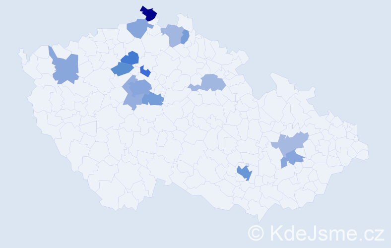 Jméno: 'Mai', počet výskytů 28 v celé ČR