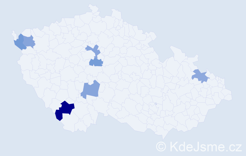 Jméno: 'Rico', počet výskytů 8 v celé ČR