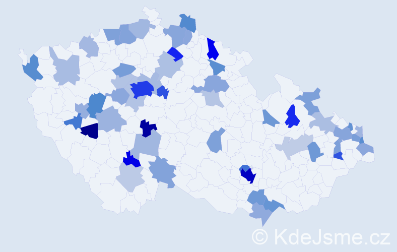 Jméno: 'Eric', počet výskytů 119 v celé ČR