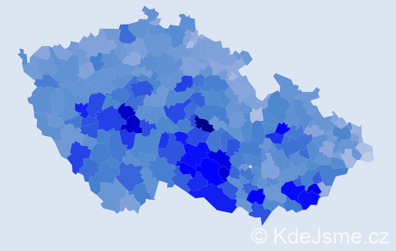 Jméno: 'Bohumila', počet výskytů 9348 v celé ČR