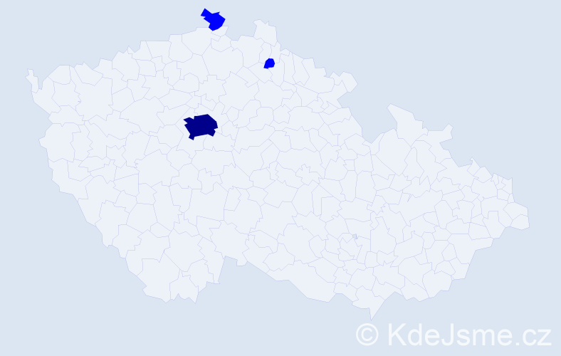 Jméno: 'Euniké', počet výskytů 4 v celé ČR