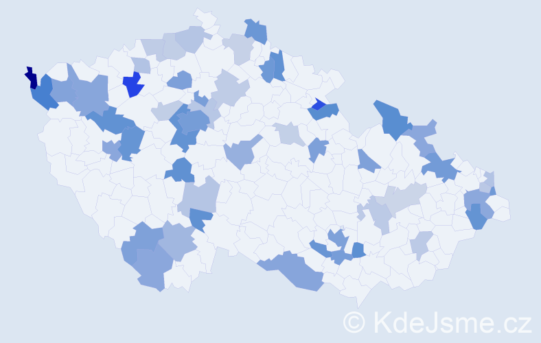 Jméno: 'Lili', počet výskytů 97 v celé ČR
