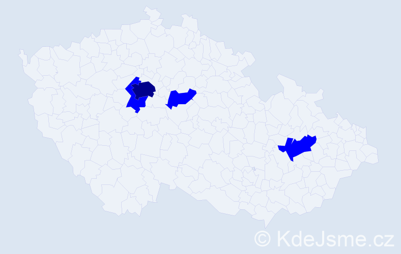 Jméno: 'Vsevolod', počet výskytů 5 v celé ČR