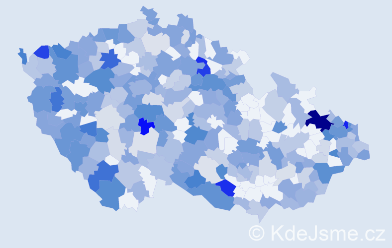 Jméno: 'Vladěna', počet výskytů 582 v celé ČR