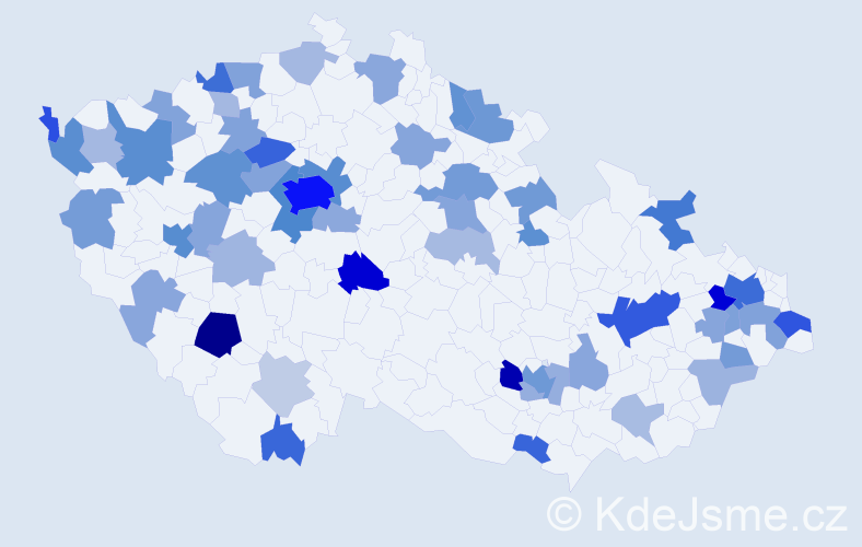 Jméno: 'Georgi', počet výskytů 147 v celé ČR