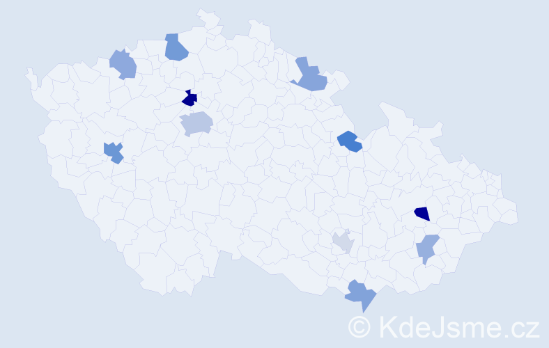 Jméno: 'Ihor', počet výskytů 19 v celé ČR