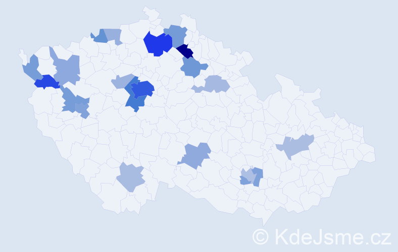 Jméno: 'Emiliya', počet výskytů 52 v celé ČR