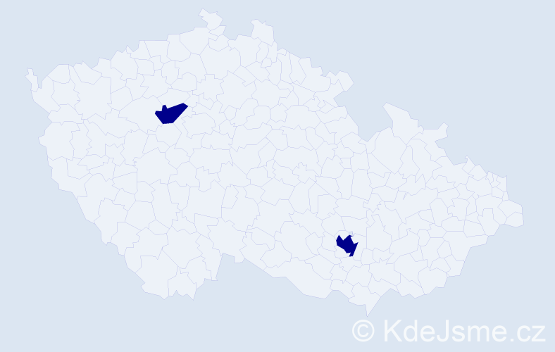 Jméno: 'Mohammed H', počet výskytů 2 v celé ČR