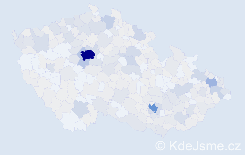 Jméno: 'Mia', počet výskytů 939 v celé ČR