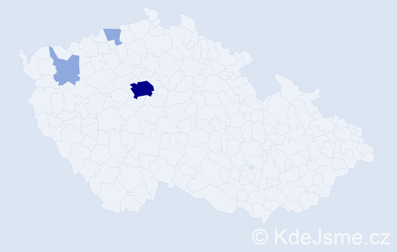 Jméno: 'Chadi', počet výskytů 7 v celé ČR