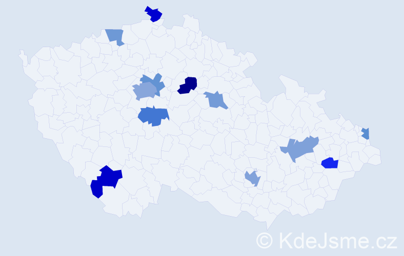 Jméno: 'Elmar', počet výskytů 17 v celé ČR